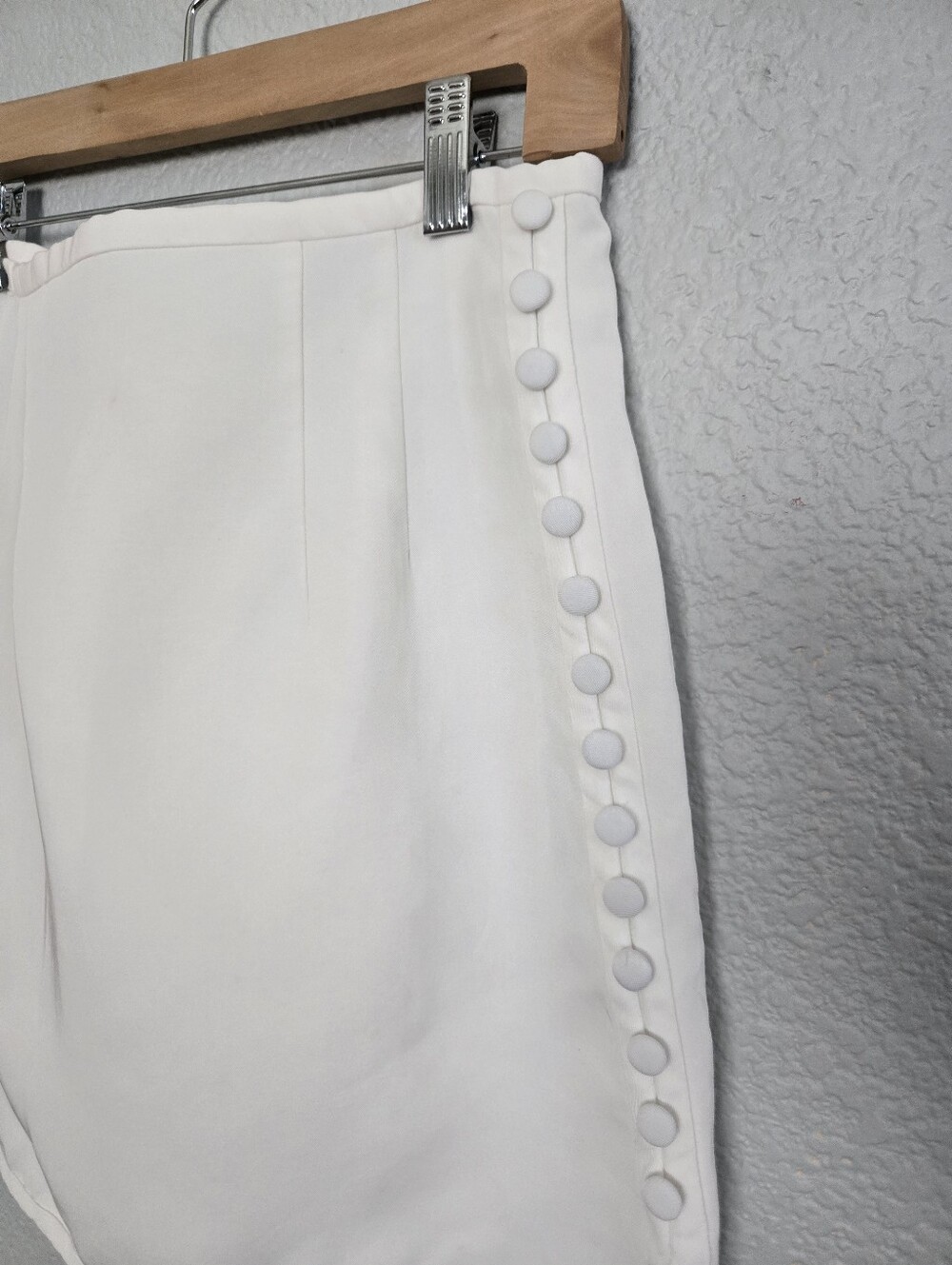 NWOT Zara | White Button Mini Skirt - Picture 3 of 7